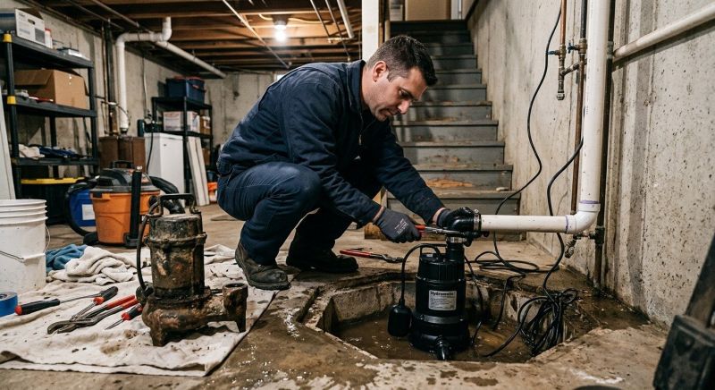 Sump Pump Relocation in Framingham, MA